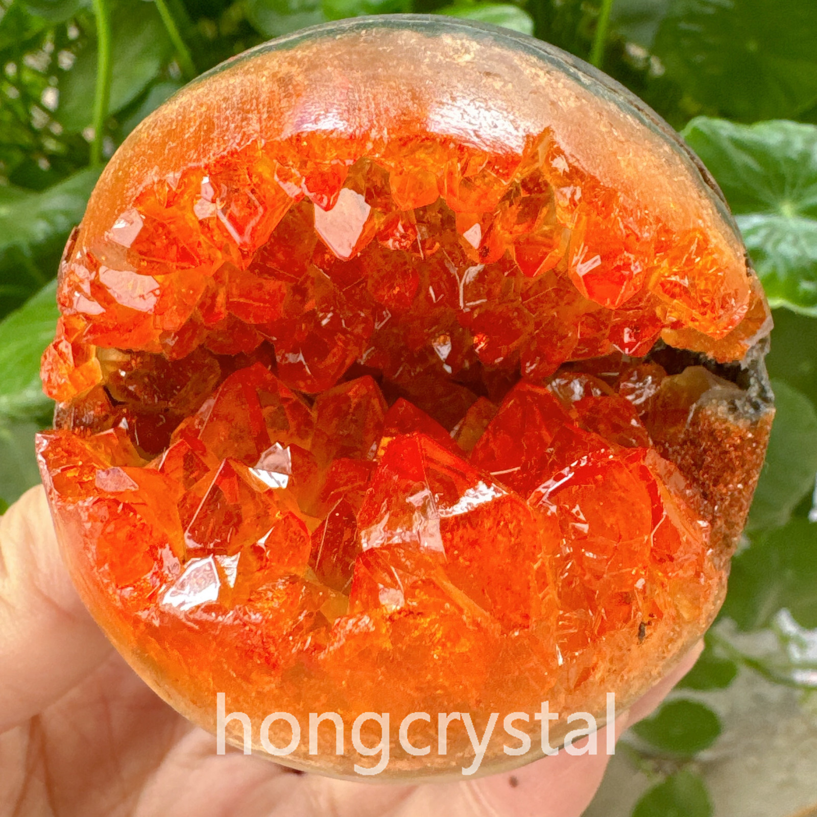 200g-300g Natural Citrine geode quartz cluster crystal specimen healing