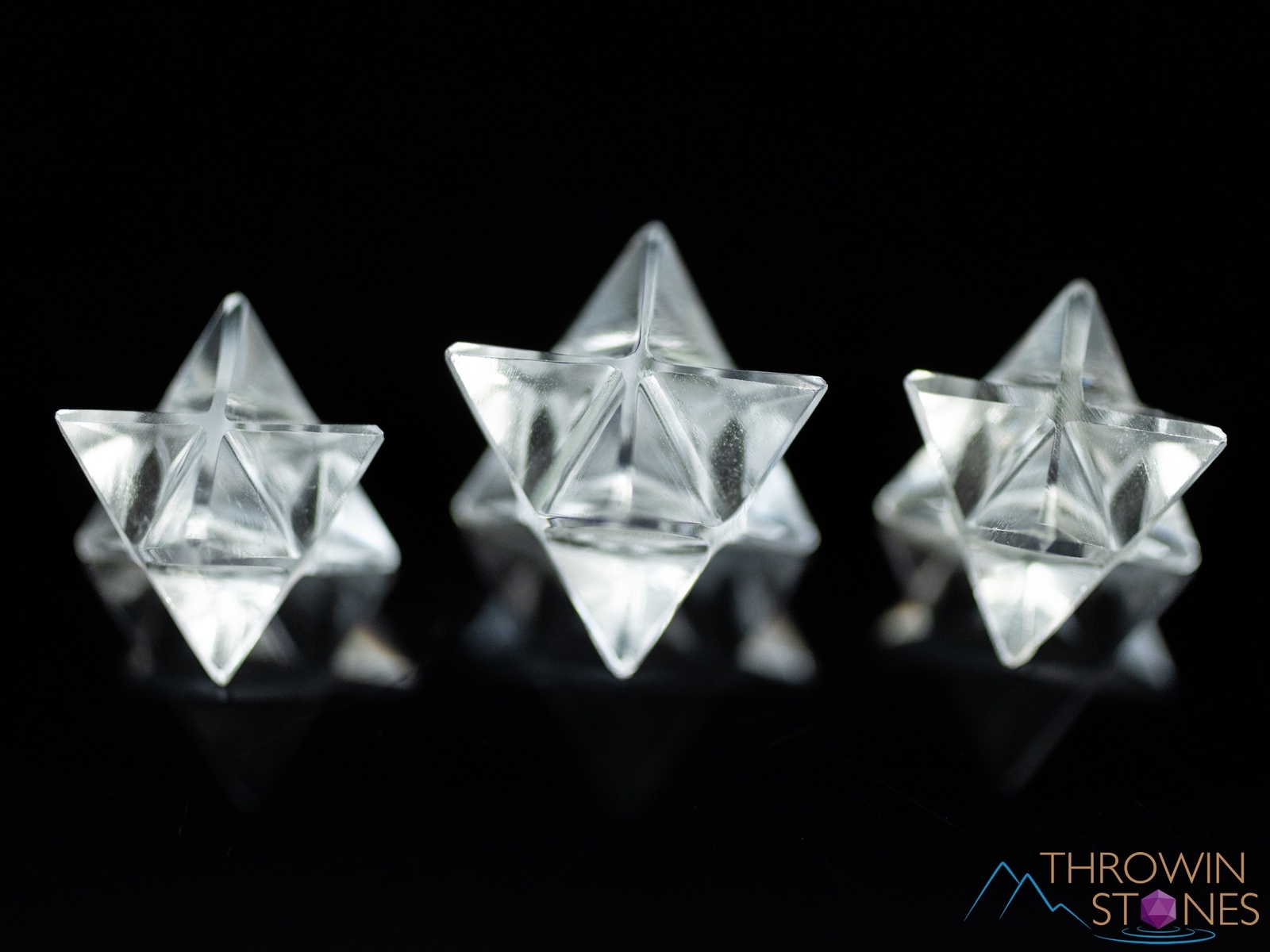 CLEAR QUARTZ Crystal Merkaba – Star, Sacred Geometry, Metaphysical, E0877