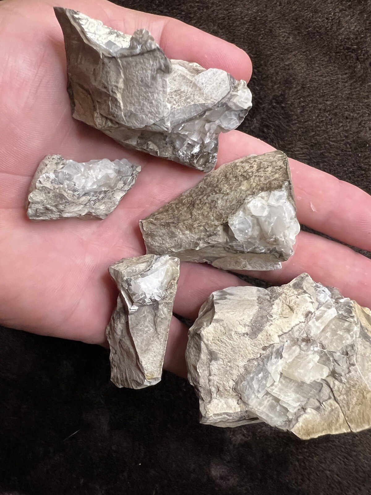 raw natural quartz crystal North East Mississippi Outcrop 5 Pieces