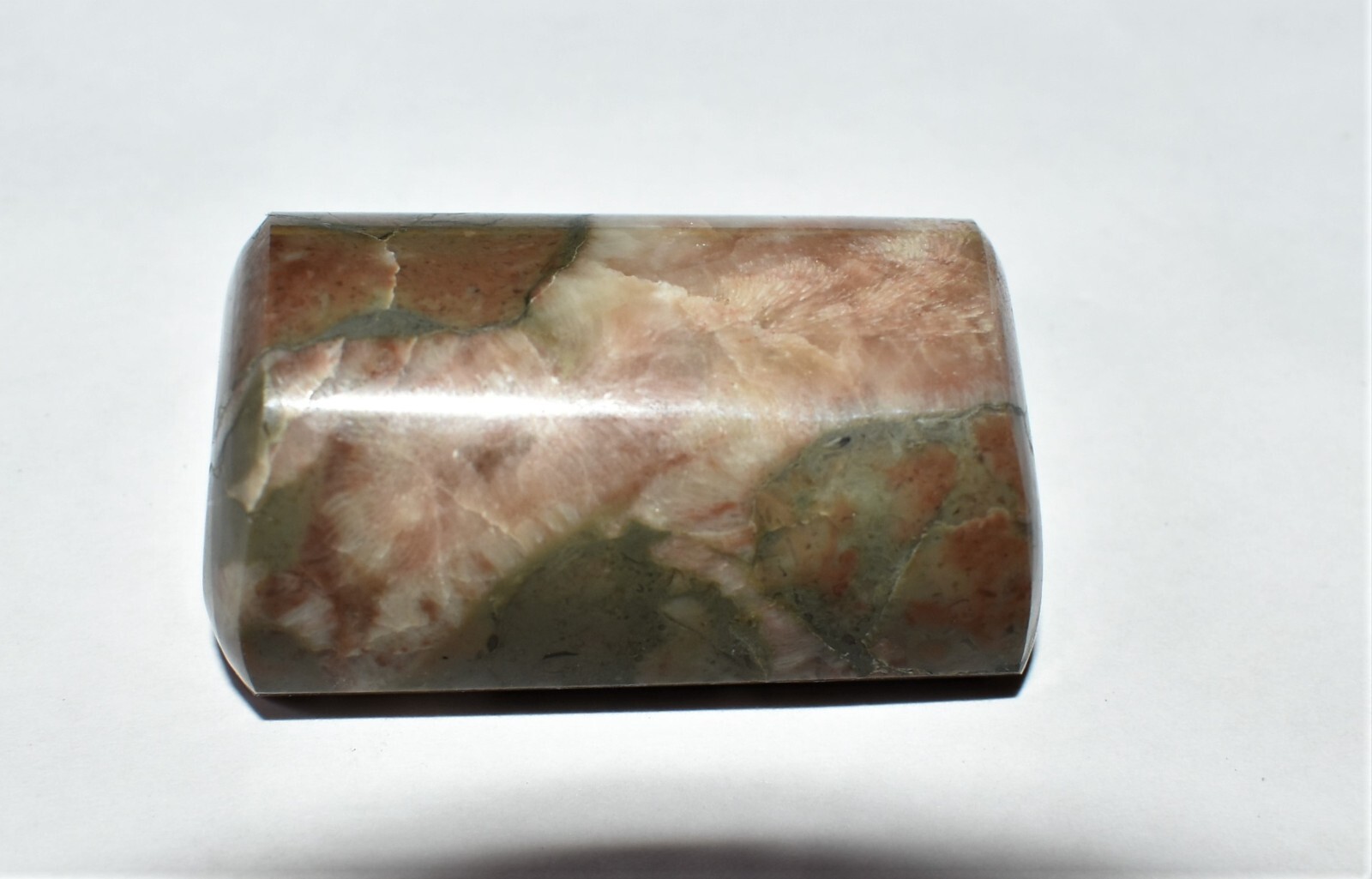 Jade Blue Ridge Specimen North Carolina USA Brown, Olive Green, Pink White Bone