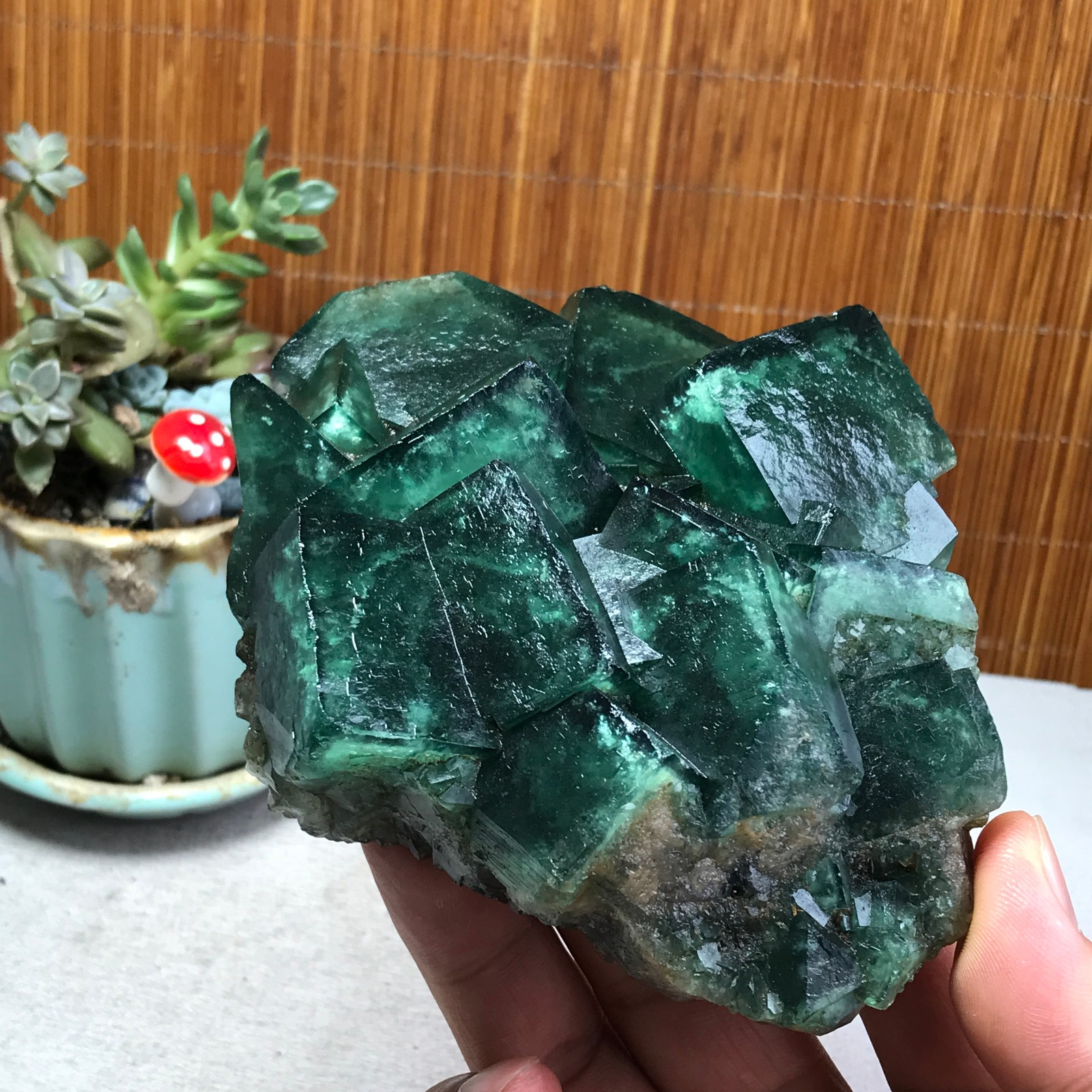 105-95-38mm Rare Natural Green Calcite fluorite Mineral Specimen 598g A6173