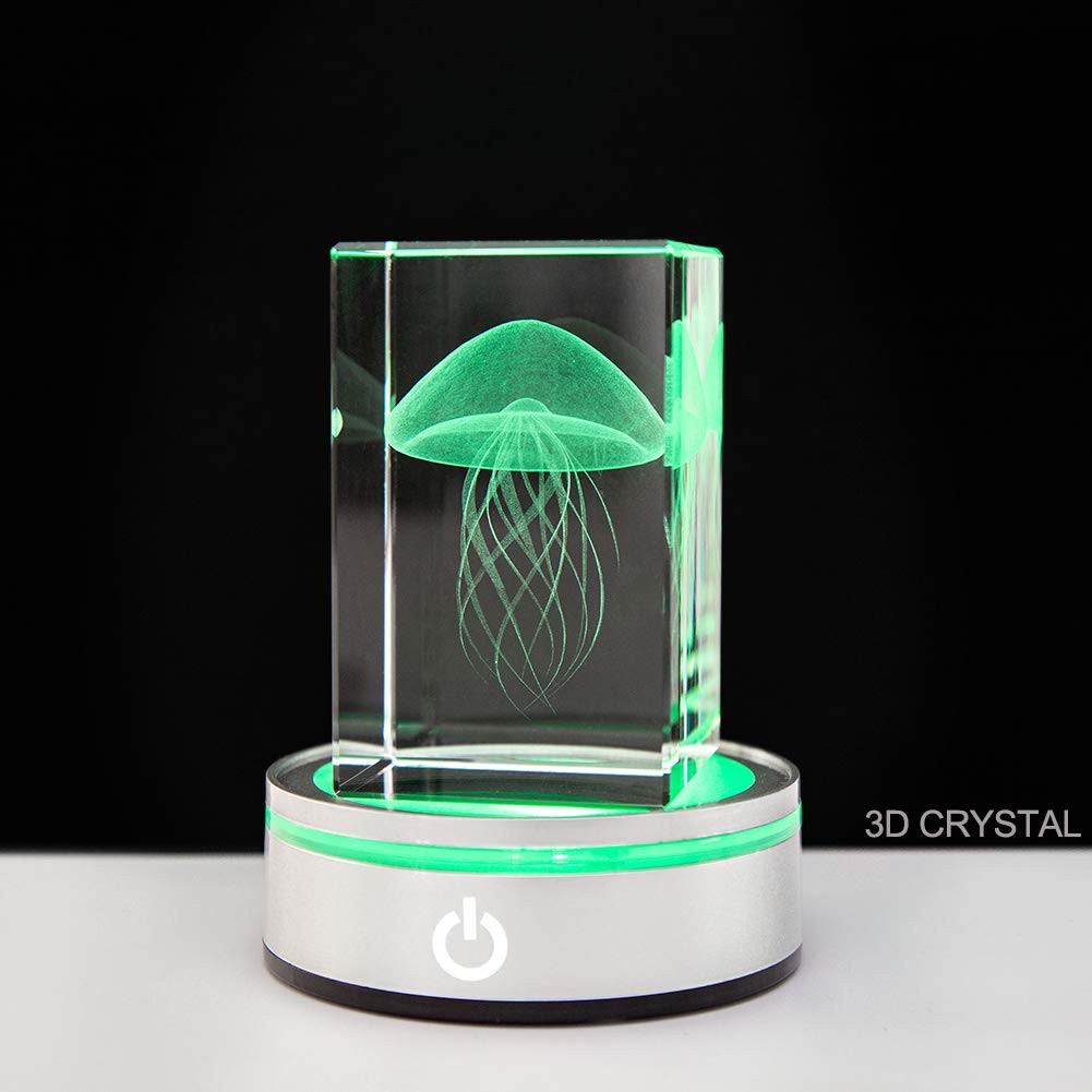 Light Base Lighted Display Stand for Crystal 3D Photo Glass Art Tumbler RGB M…