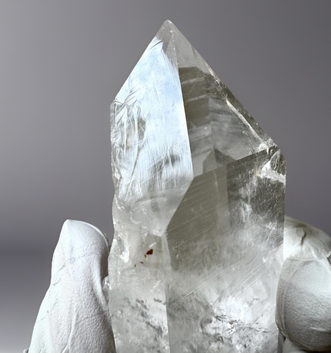 “Ice Window”Hashupi Himalayan Quartz Lemurian Lines High-Clarity Akashic Crystal