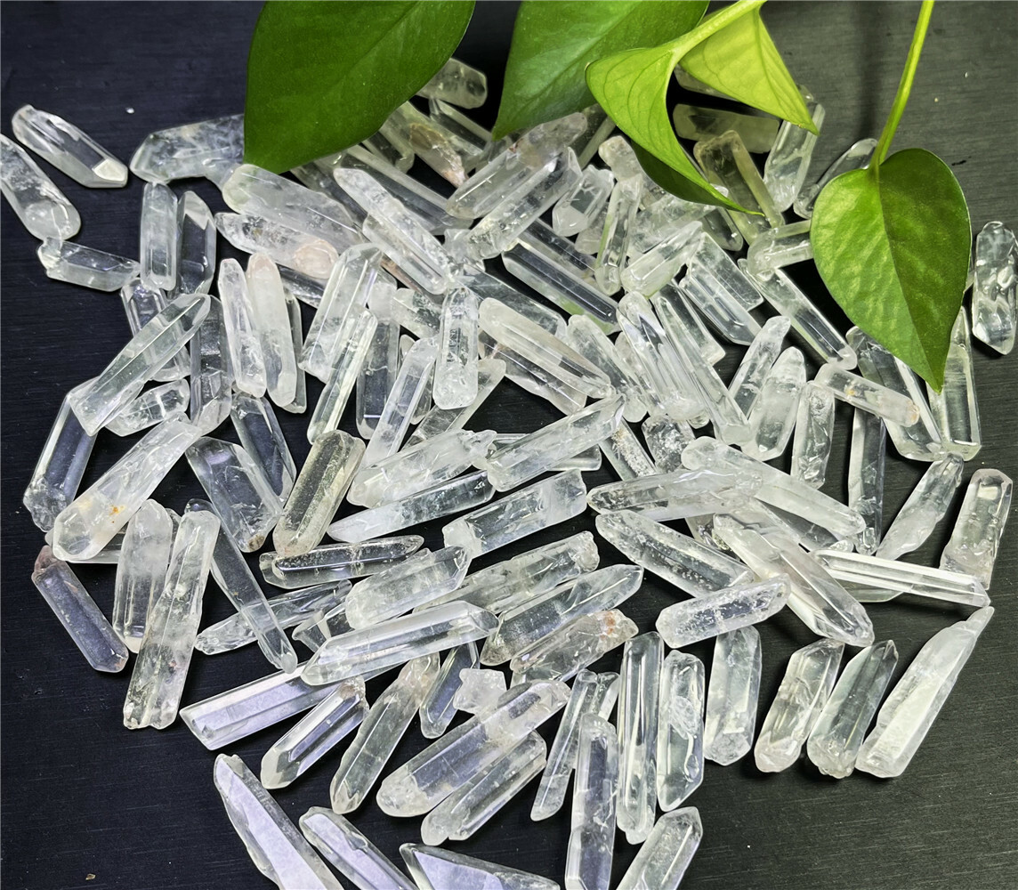 100g Lot Tibet Natural Clear Quartz Crystal Points Terminated Wand Specimen