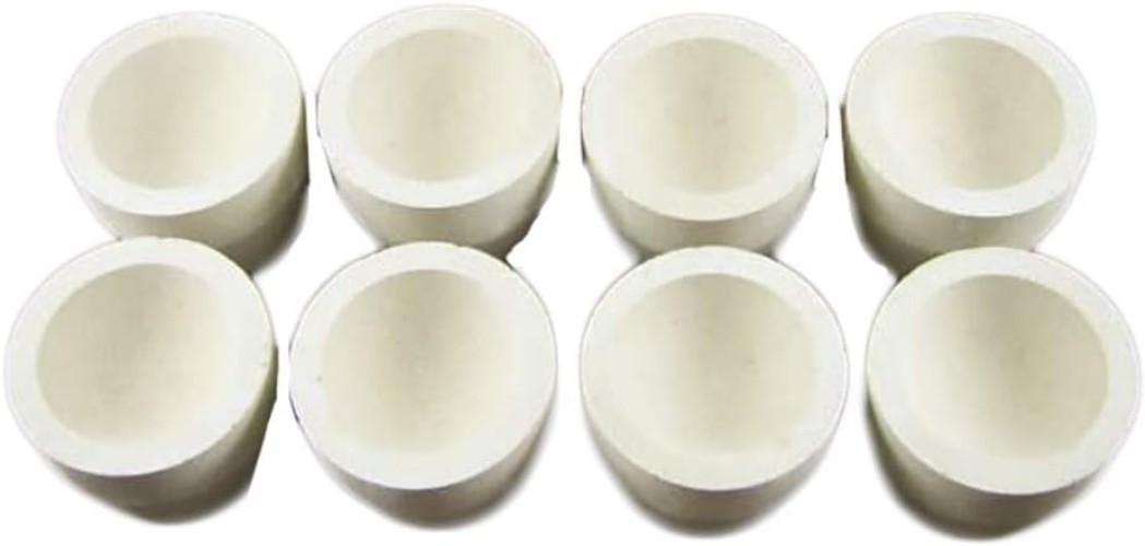 Top-Quality Cupels for Smelting & Refining – 8 Piece Set, 69.2g Lead Absorption