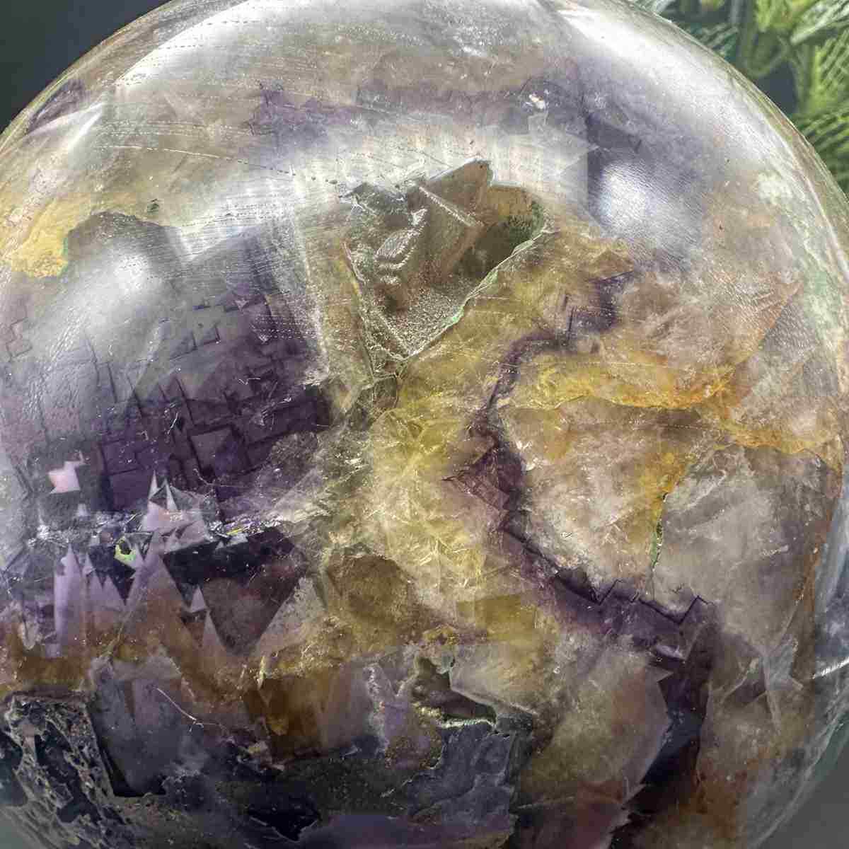 4730g Natural Fluorite Quartz Sphere Crystal Energy Ball Reiki Healing Gem
