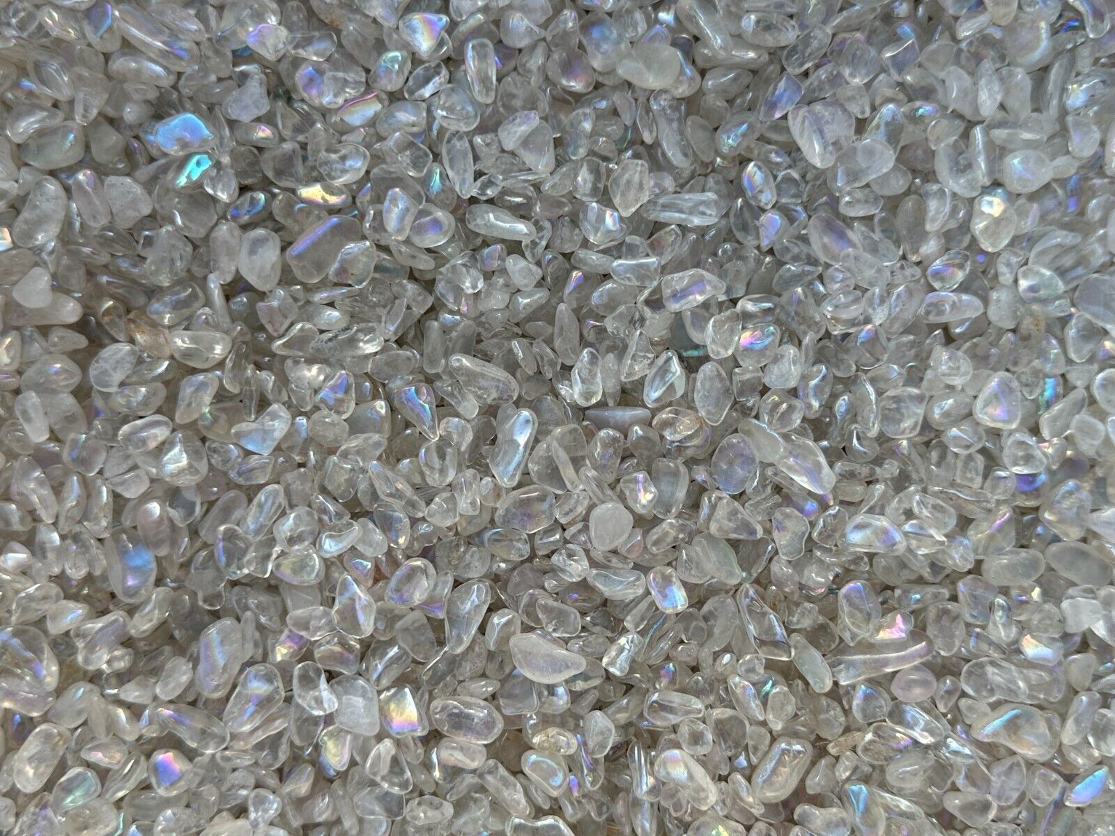 Grade A++ Angel Aura Crystal Semi Tumbled Gemstone Mini Chips 4 – 10 mm,Bulk Lot