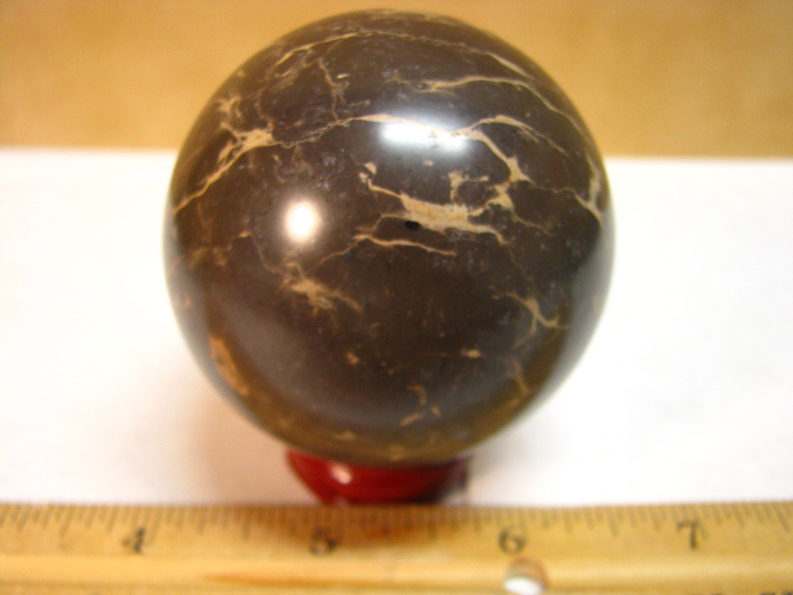 .65lb 2.3inch CAMOUFLAGE JASPER SPHERE TAN DARK BROWN/BLACK MADAGASCAR #290