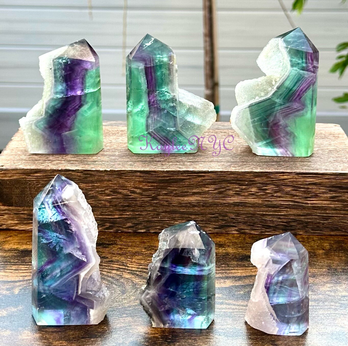 Wholesale Lot 5-6 Pcs Natural Fluorite Obelisk Tower Point Crystal Healing