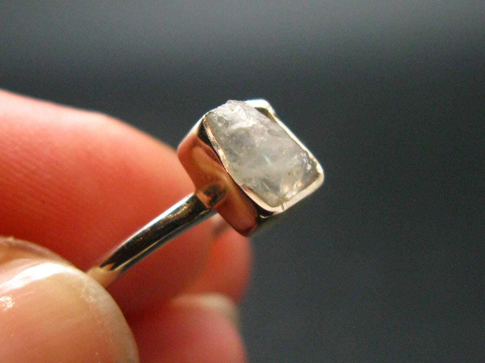 Euclase Crystal Silver Ring From Brazil – Size 6 – 1.98 Grams