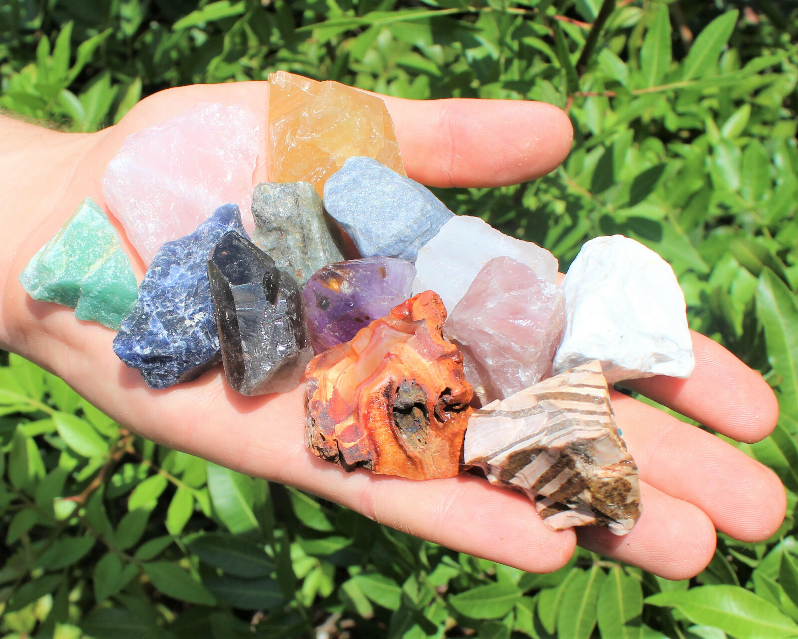 Bulk Mixed Crafters Collection: Gems Crystal Natural Rough Raw 1000 Carat Lot