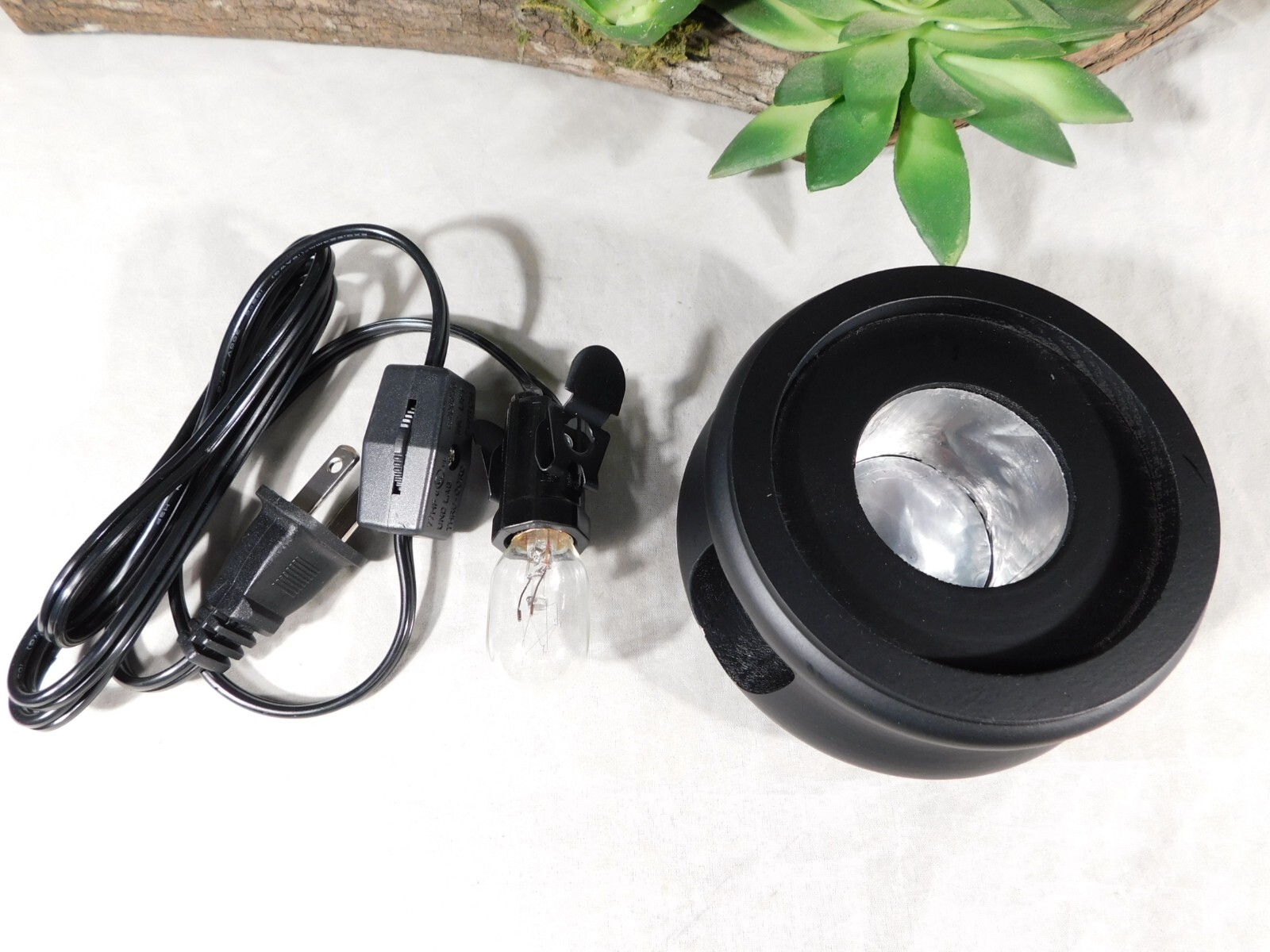 LIGHTED Display Stand Round Shape Black Color
