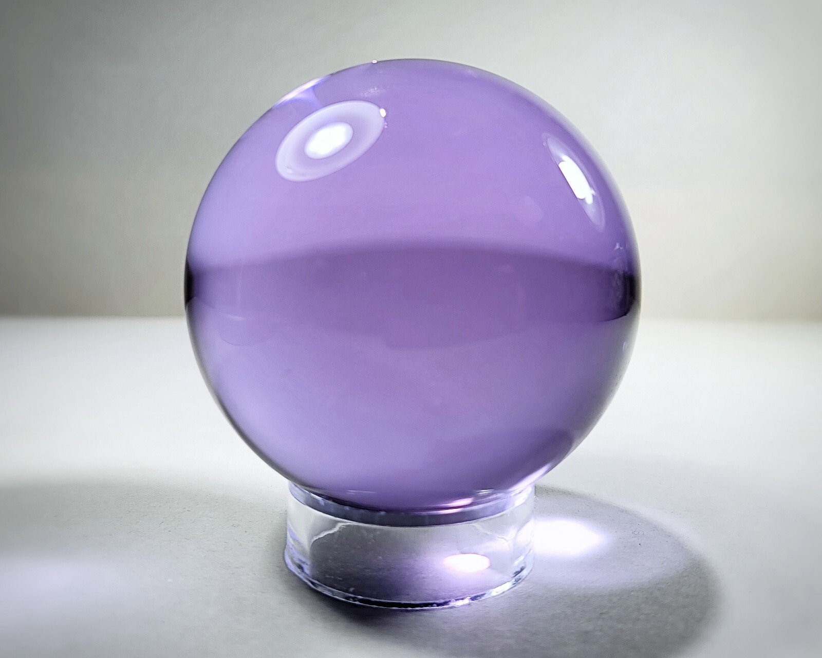 80mm Large Purple Crystal Ball, Violet Fortune Telling Ball, Quartz, 3.15 Inch