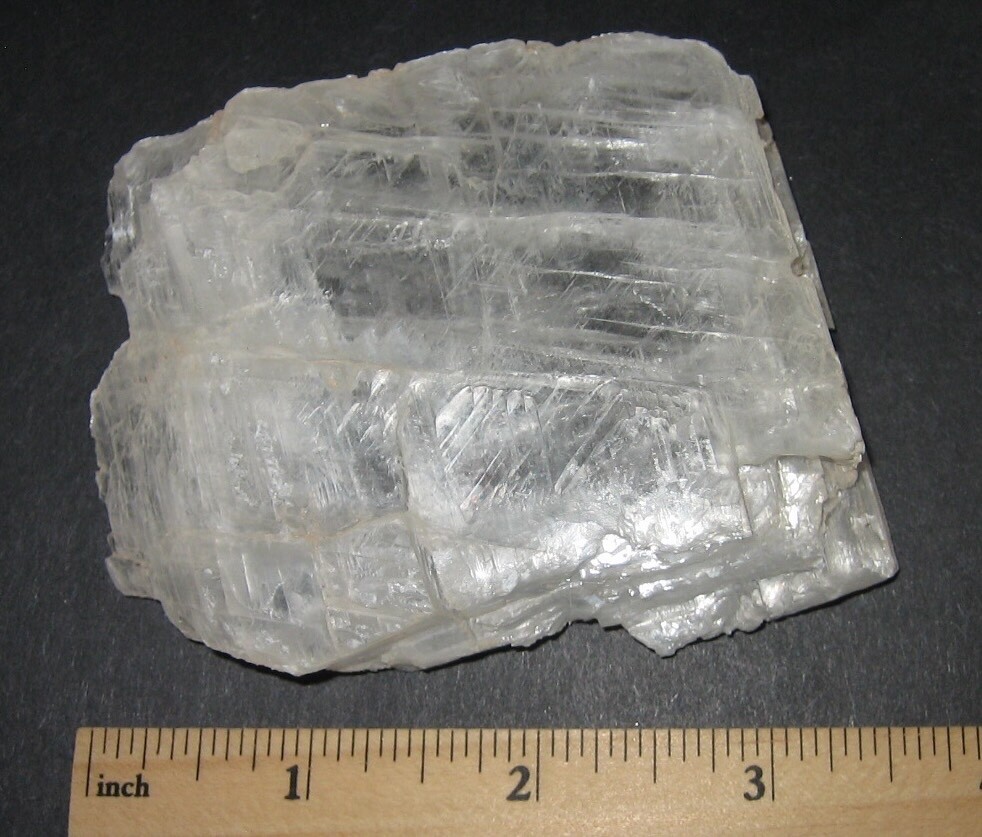 3.3″ x 2.5″ NATURAL ROUGH CLEAR SELENITE CRYSTAL MINERAL FROM UTAH USA 171.9g *3