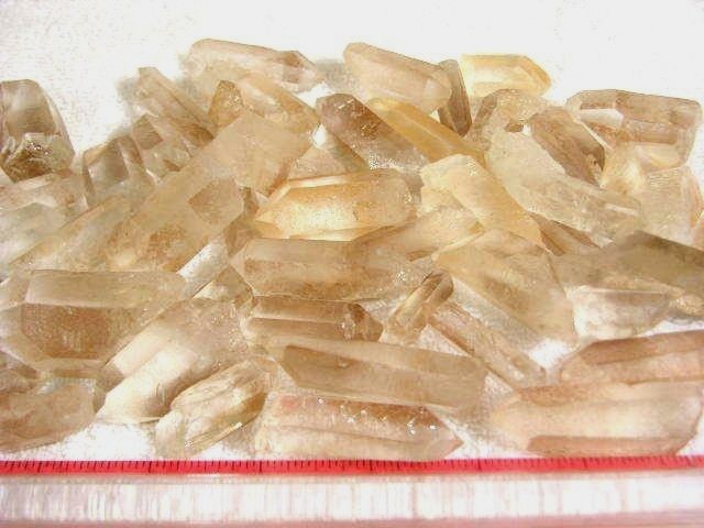 Pink Lemurian terminated Quartz crystal all natural 1/2 pound lots 10+ crystals