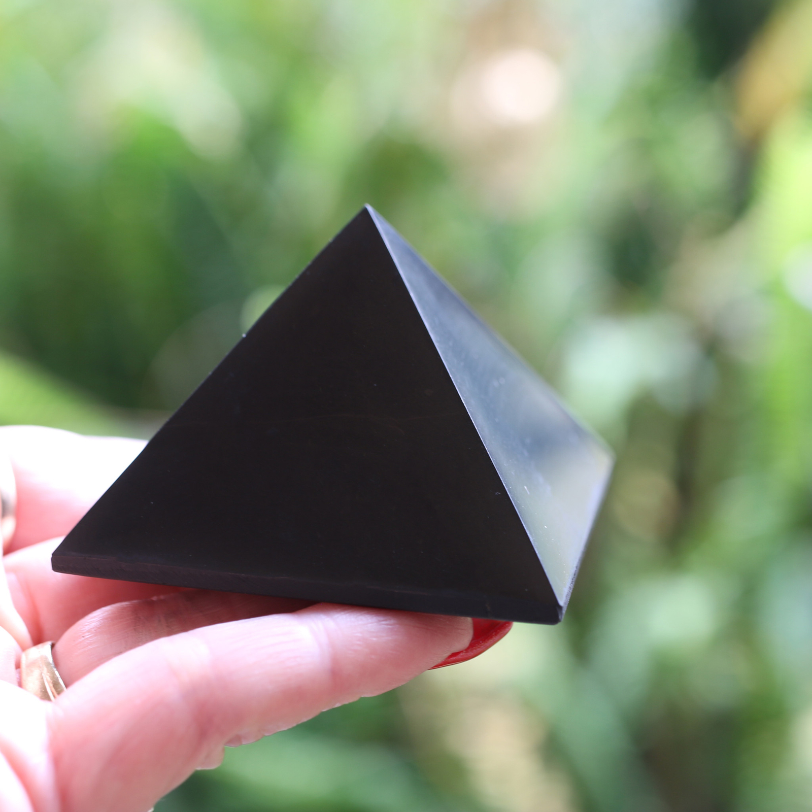 Karelia Shungite Pyramid ONE 60mm 2.4 inch BETTER Than Orgone EMF Protection