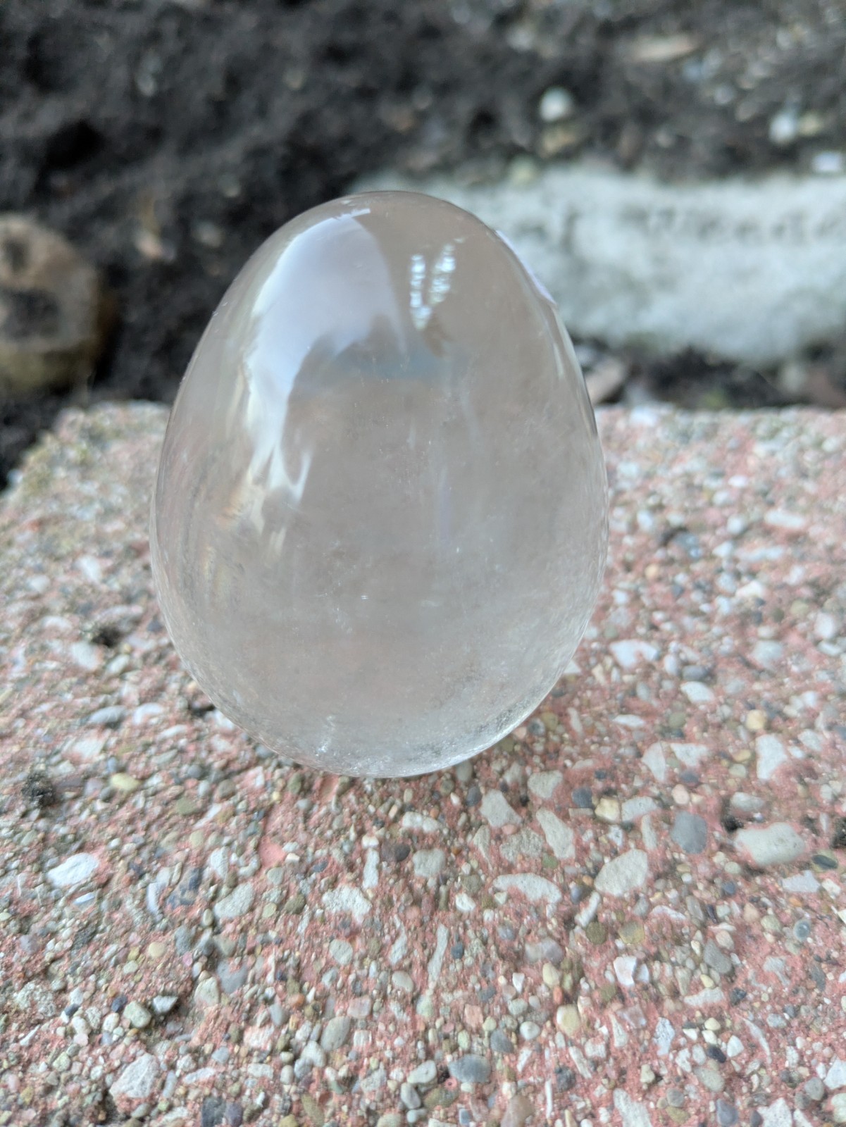 Clear Quartz Crystal Egg -211gm , 2 1/2 in Perfect Spring Purchase!