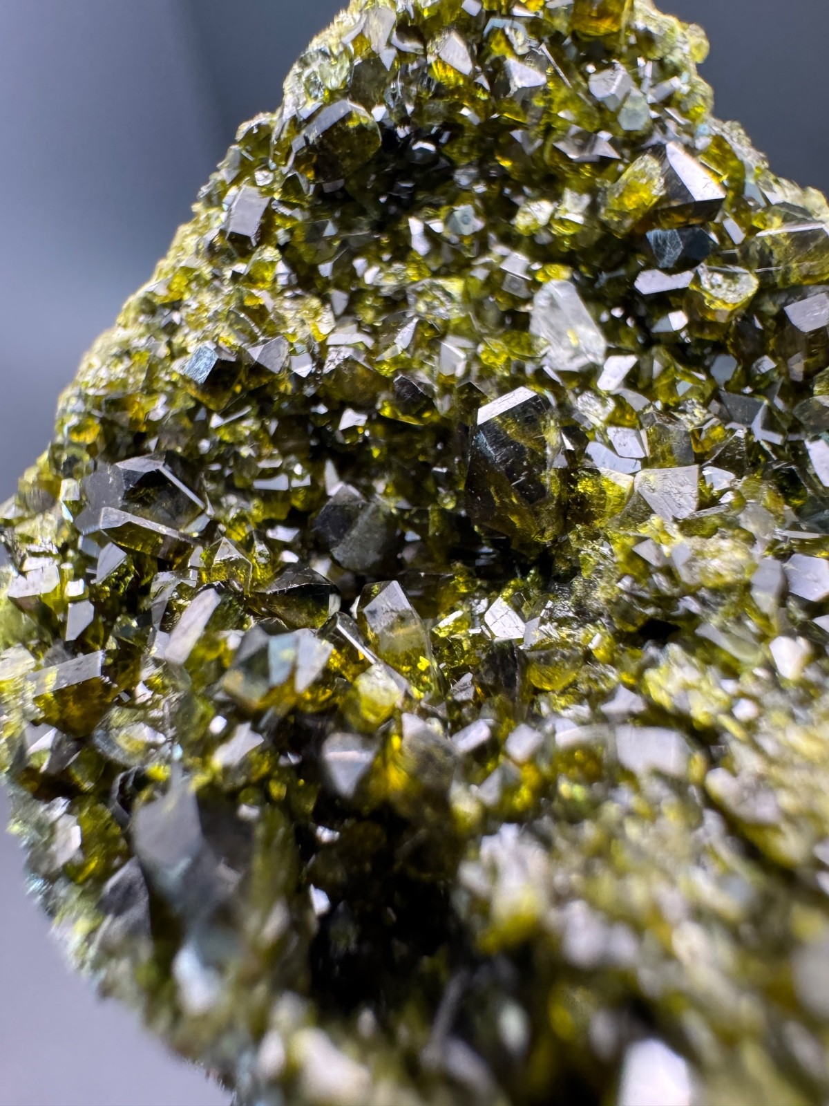 6829 Sparkly Green Epidote with Clear Quartz Calumet Iron Mine, Colorado 32g