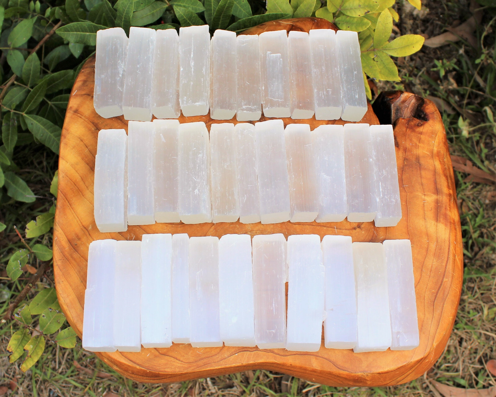 5 lb Bulk Wholesale Lot 2.5″ – 3″ Selenite Logs Crystal Stick Wand 5 Pounds