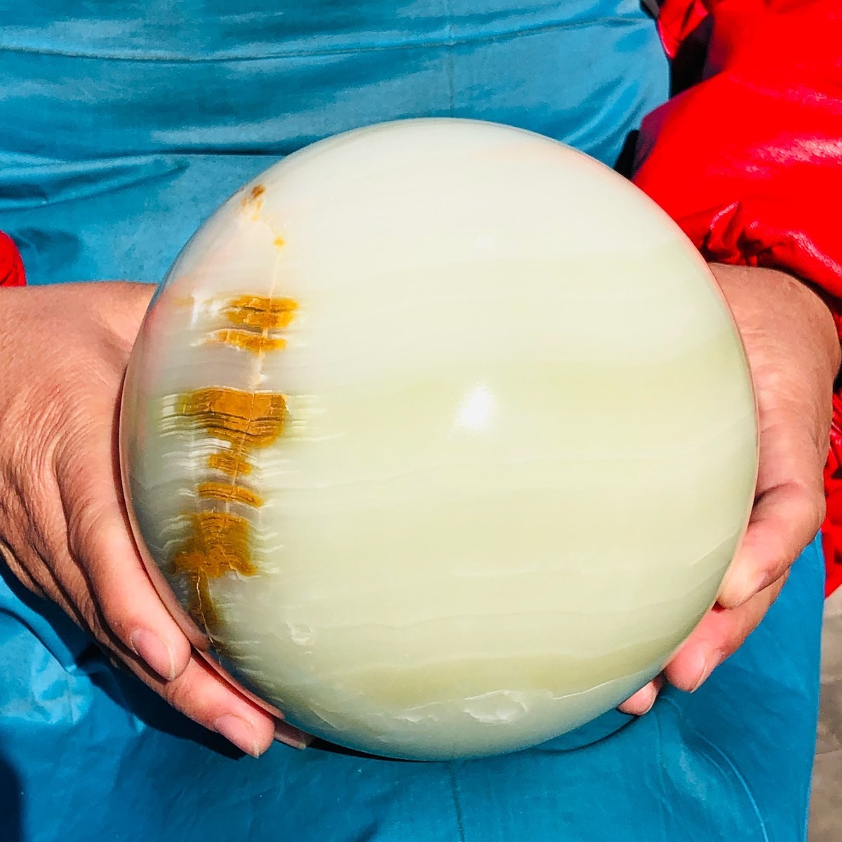 4900g Natural Afghan Jade Chakra Quartz Sphere healing ball Specimen