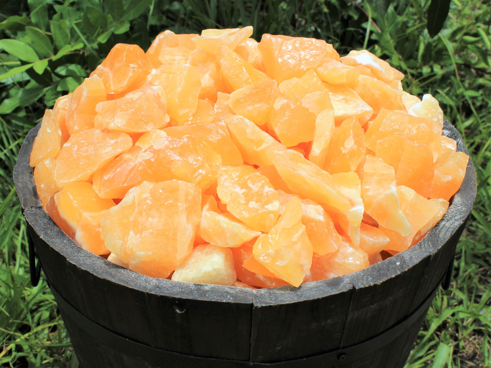 Rough Orange Calcite: 5 lb Wholesale Bulk Lot (Natural Raw Crystal Specimens)