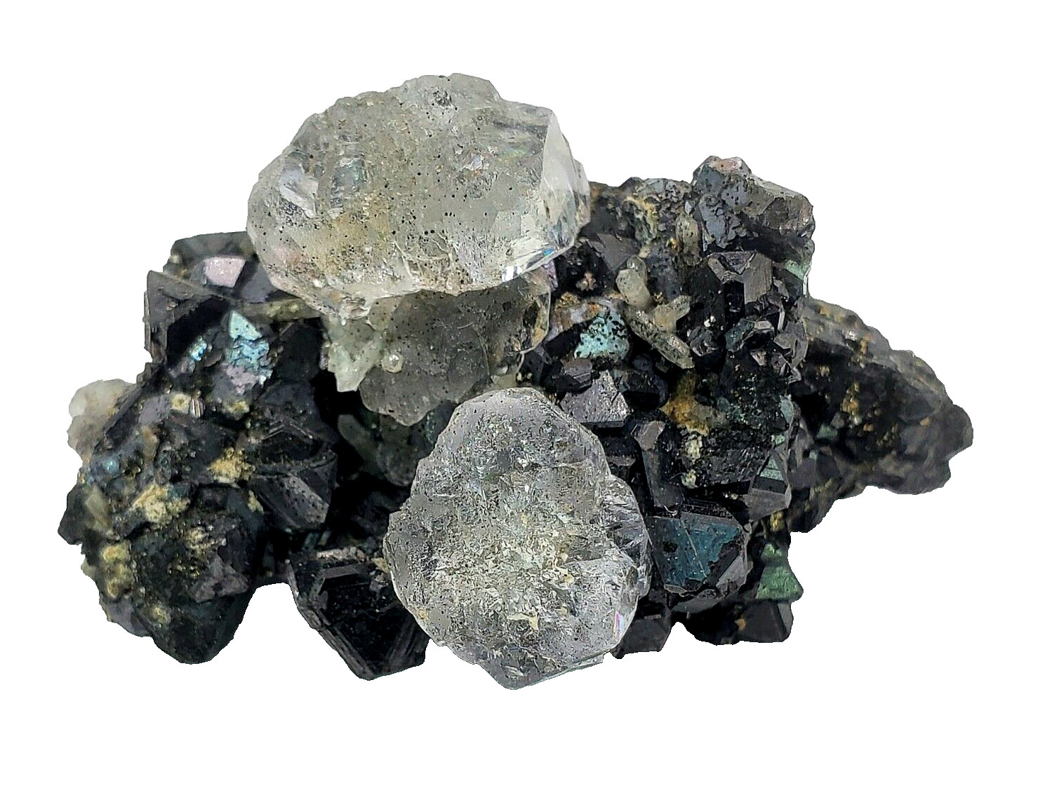 Stunning Cerussite on Galena with Pyrite 68g Natural Specimen 2″x1-3/8″x1-1/8″