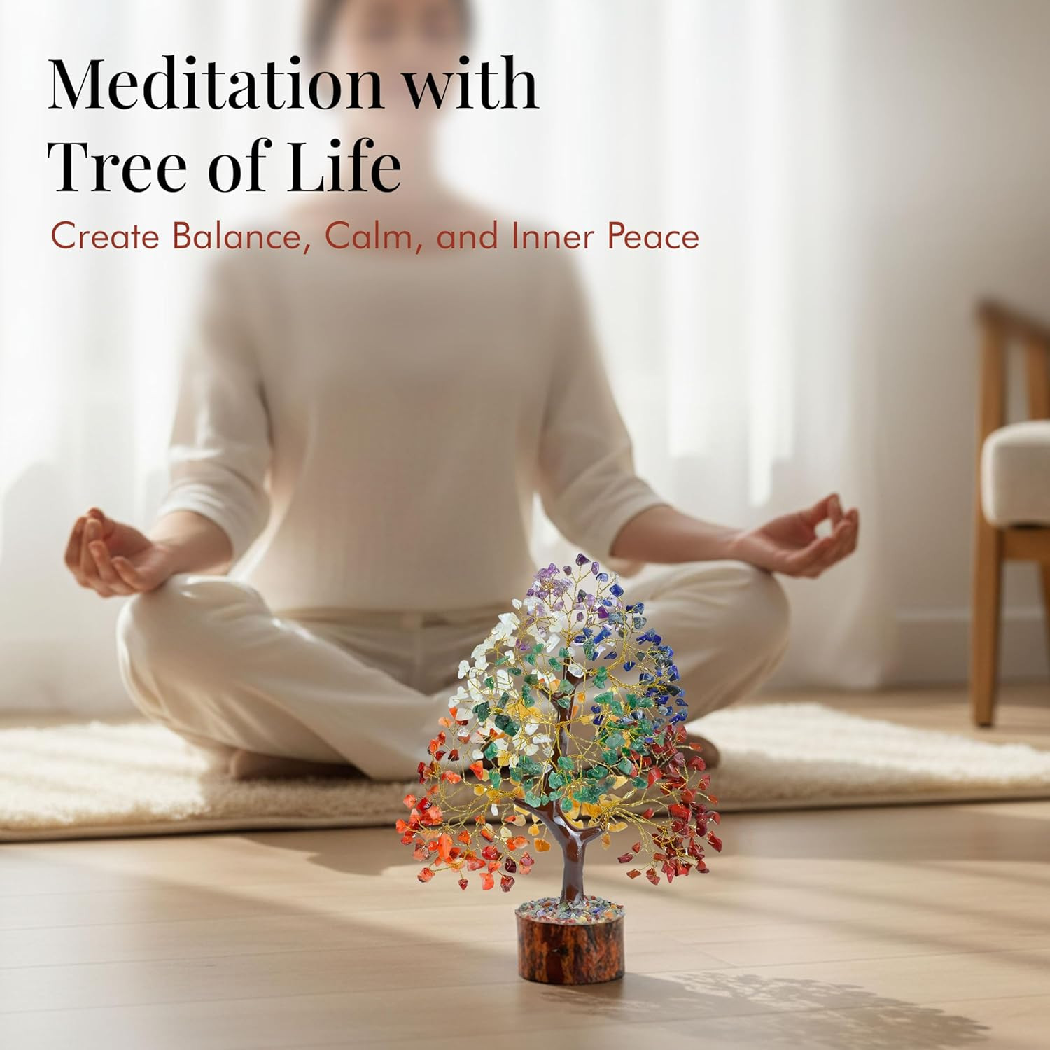 ® the Original 7 Chakra Crystal Tree of Life, Birthday Gifts for Women & Men | H