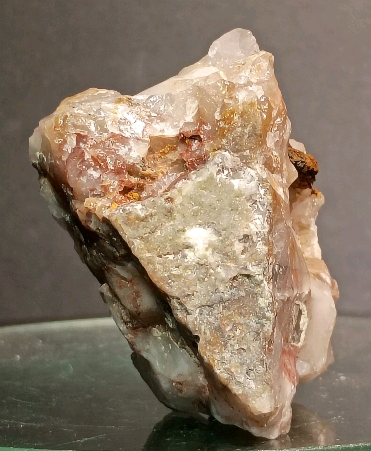 104g Quartz & Massive Topaz Crystal Silver Mines MO Historic Byrd Collection