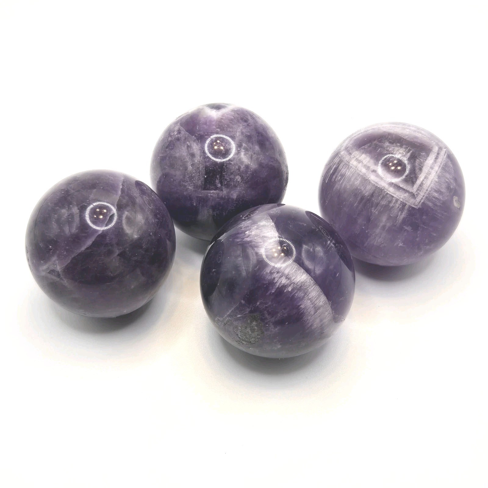 Natural Dream Amethyst Quartz Crystal Sphere Ball Healing 1 1/4 Inch