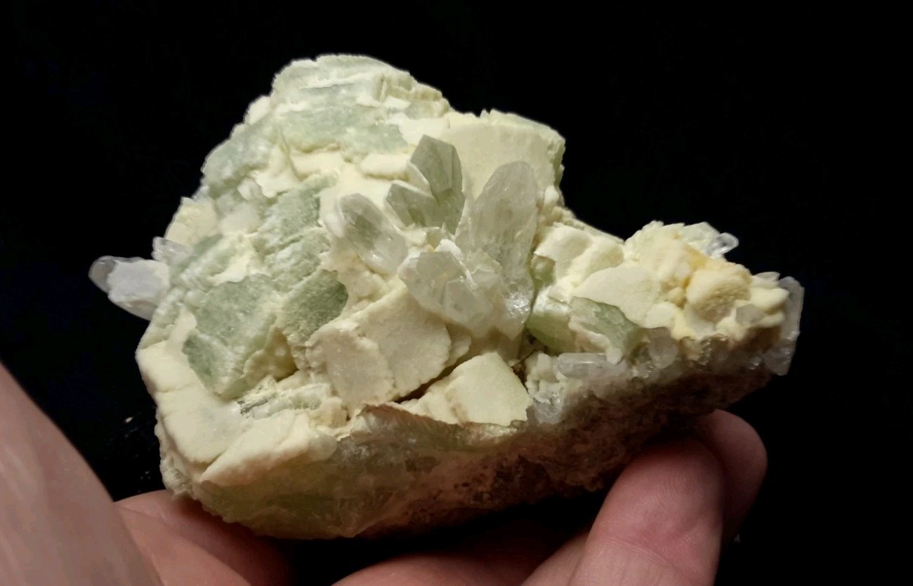 3.75″ PREHNITE with QUARTZ from Imilchil, Morocco