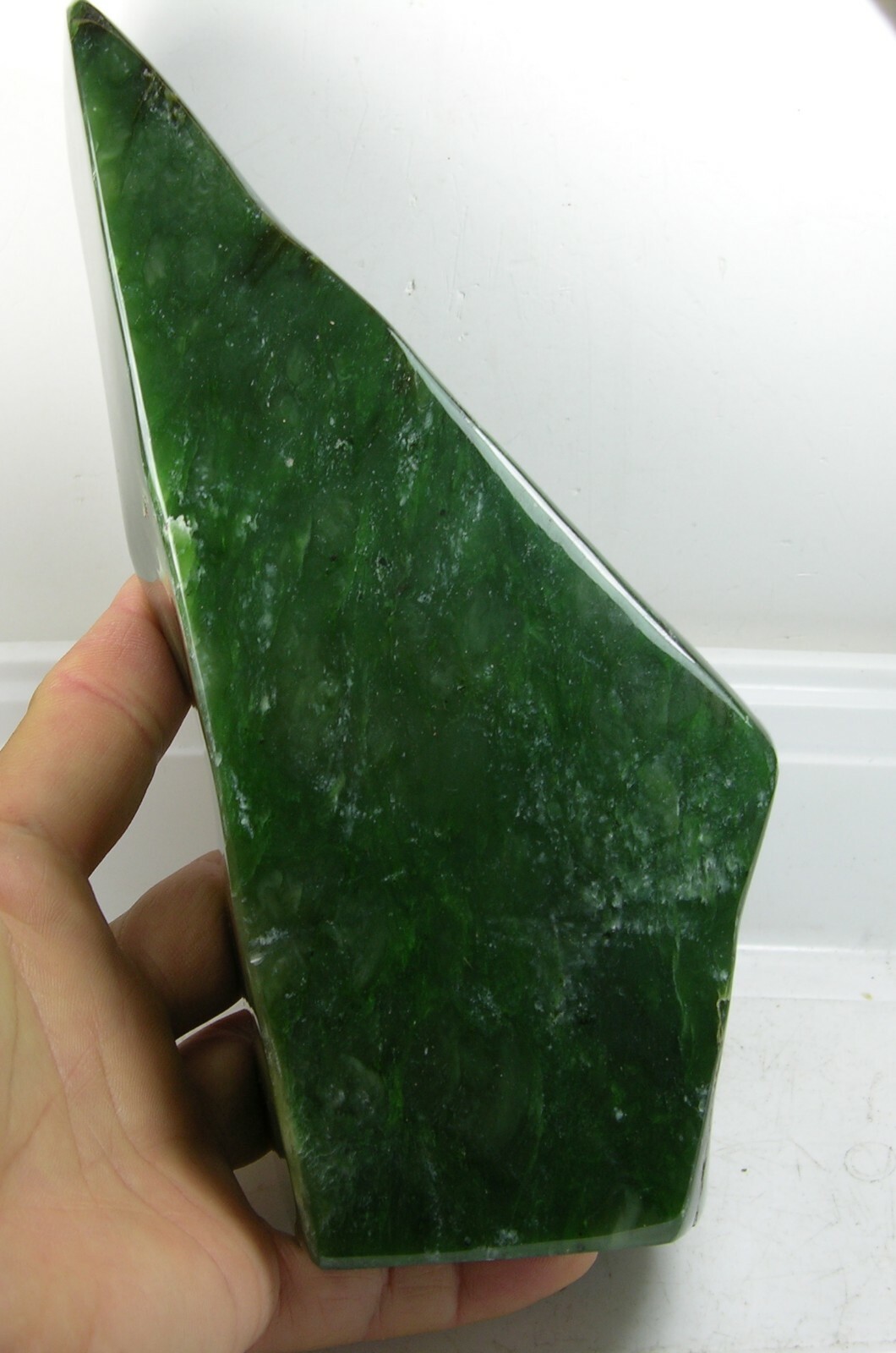 1393g Russia 100% Natural Rough Green Jade Block Specimen 3 lb 1 1/8 oz 180mm
