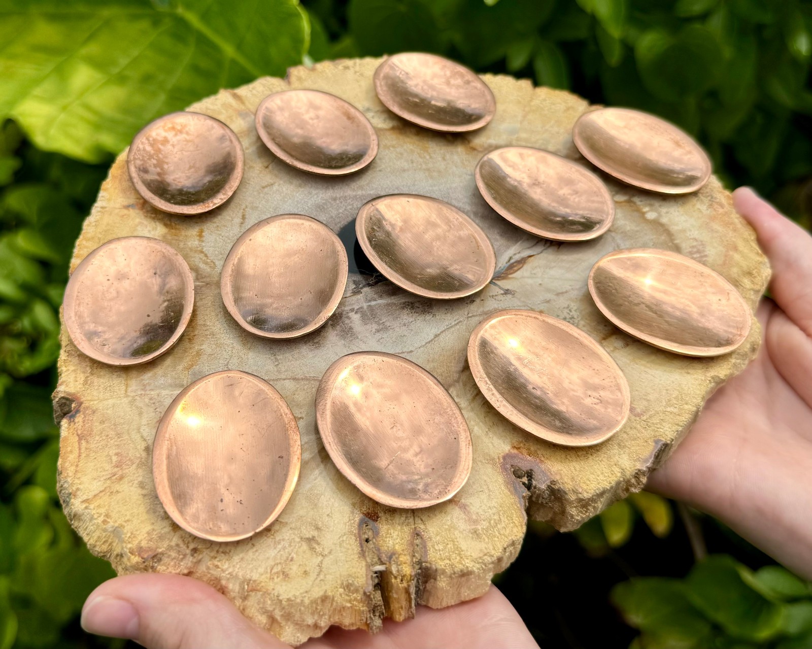 Copper Worry Stone (Copper Palm Stone, Smooth Polished Pocket Stone)