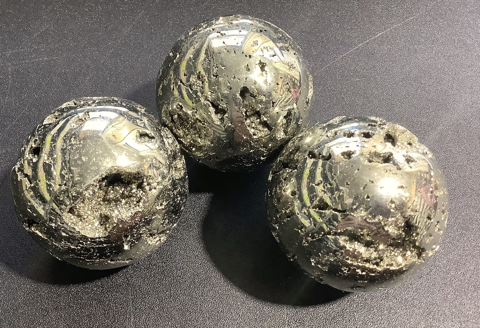 Iron Pyrite Sphere Druzy Crystal Ball Polished Gemstone Orb