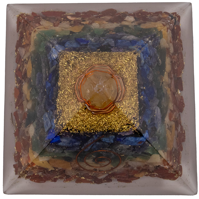 7 Chakra Orgonite Pyramid – Vibe Products