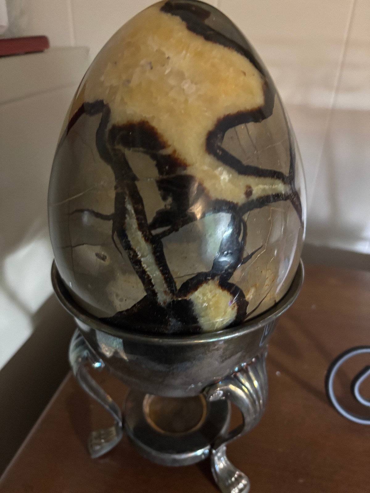 11.4LB Natural Septarian Dragon quartz Crystal egg Mineral Egg