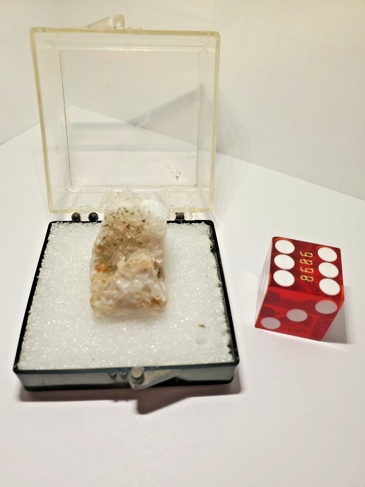Thumbnail Death Valley Colemanite Crystal Specimen Labeled Borate Matrix Cluster