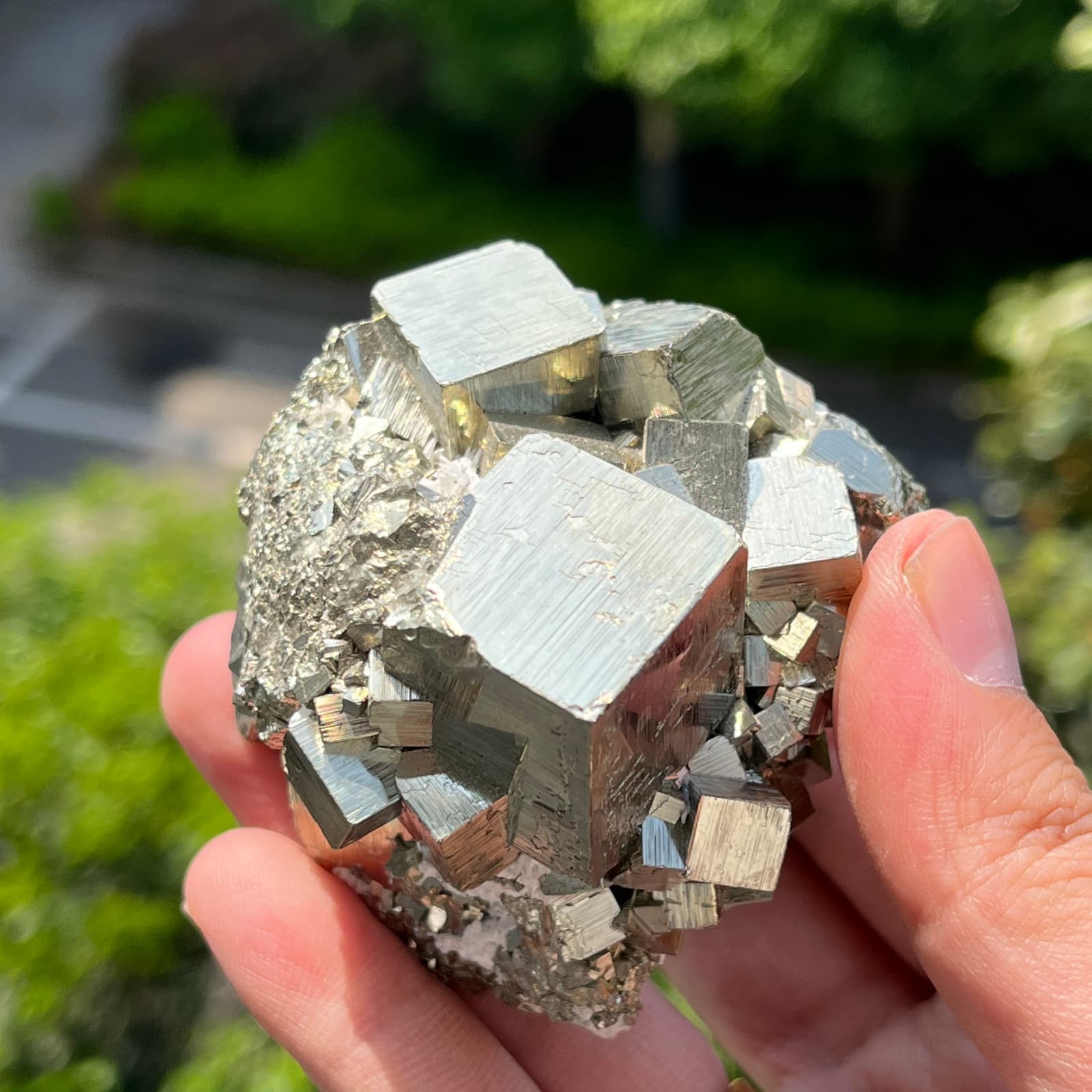 430g A+Natural Pyrite Cubic Mineral Specimen Crystal Cube Healing Home Decor