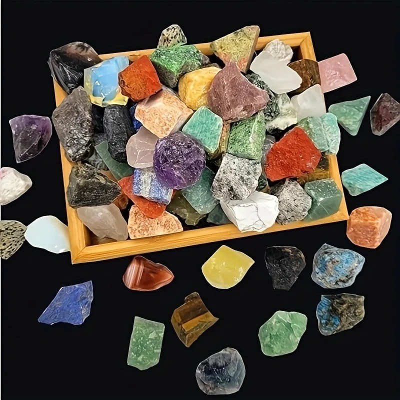12 Colors Natural Quartz Crystal Raw Stones Chakra Meditation Decor Gift