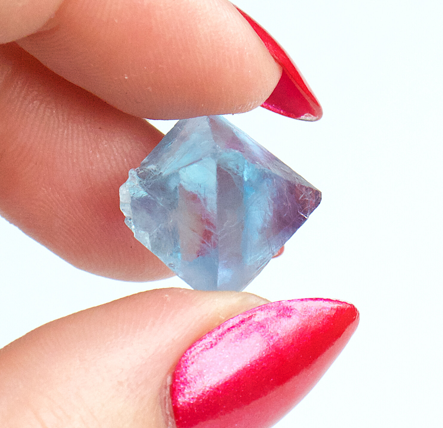 Fluorite Octahedron Gemmy Blue & Purple Color Cave In Rock, Illinois 2.0 Cms