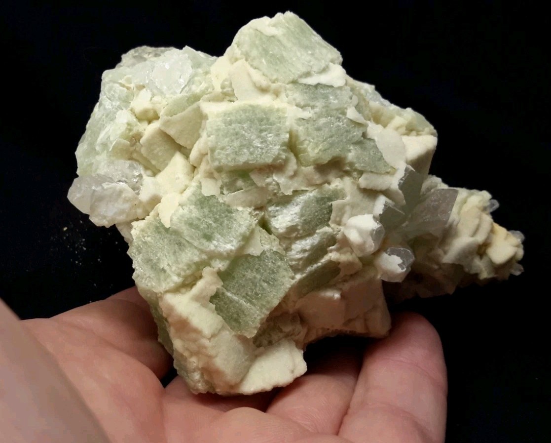 3.75″ PREHNITE with QUARTZ from Imilchil, Morocco
