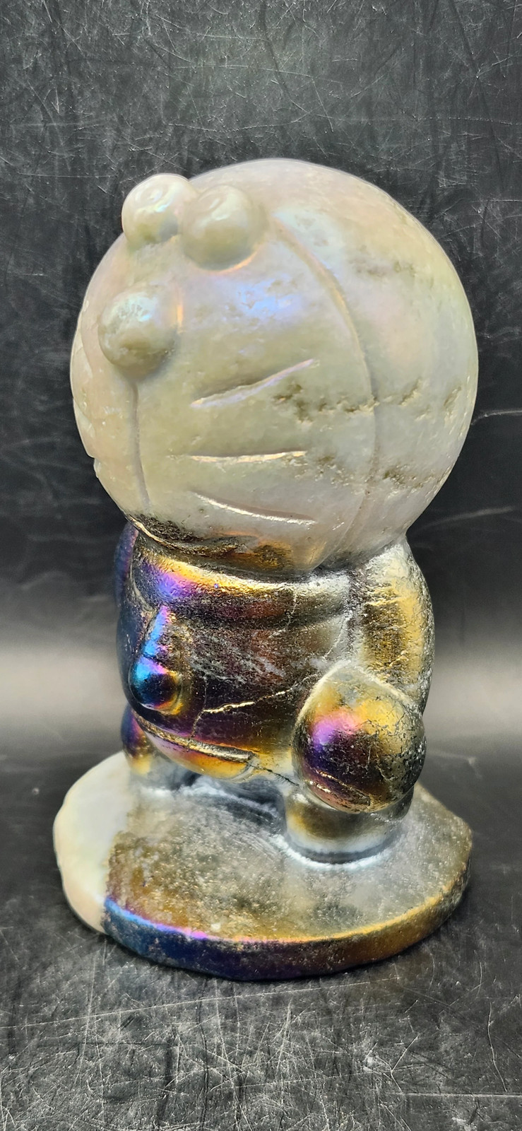 Aura quartz astronaut! 14 ounces, 4 inches tall