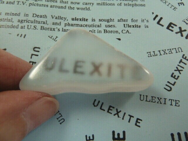 (r32-75) 1-7/8″ Ulexite gemstone Mineral TV rock mine mined rocks Boron CA USA