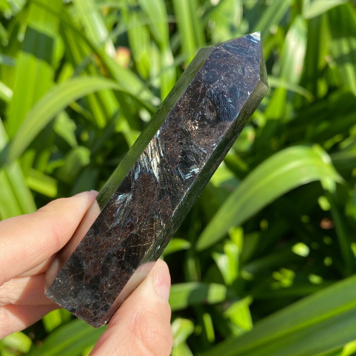 Wholesale Lot 1 Lb Natural Arfvedsonite Quartz Obelisk Tower Crystal Wand Energy