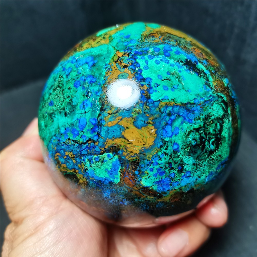 Rare 732.8G Natural Blue Copper Ore Phoenix Stone Agate Symbiotic Healing A49