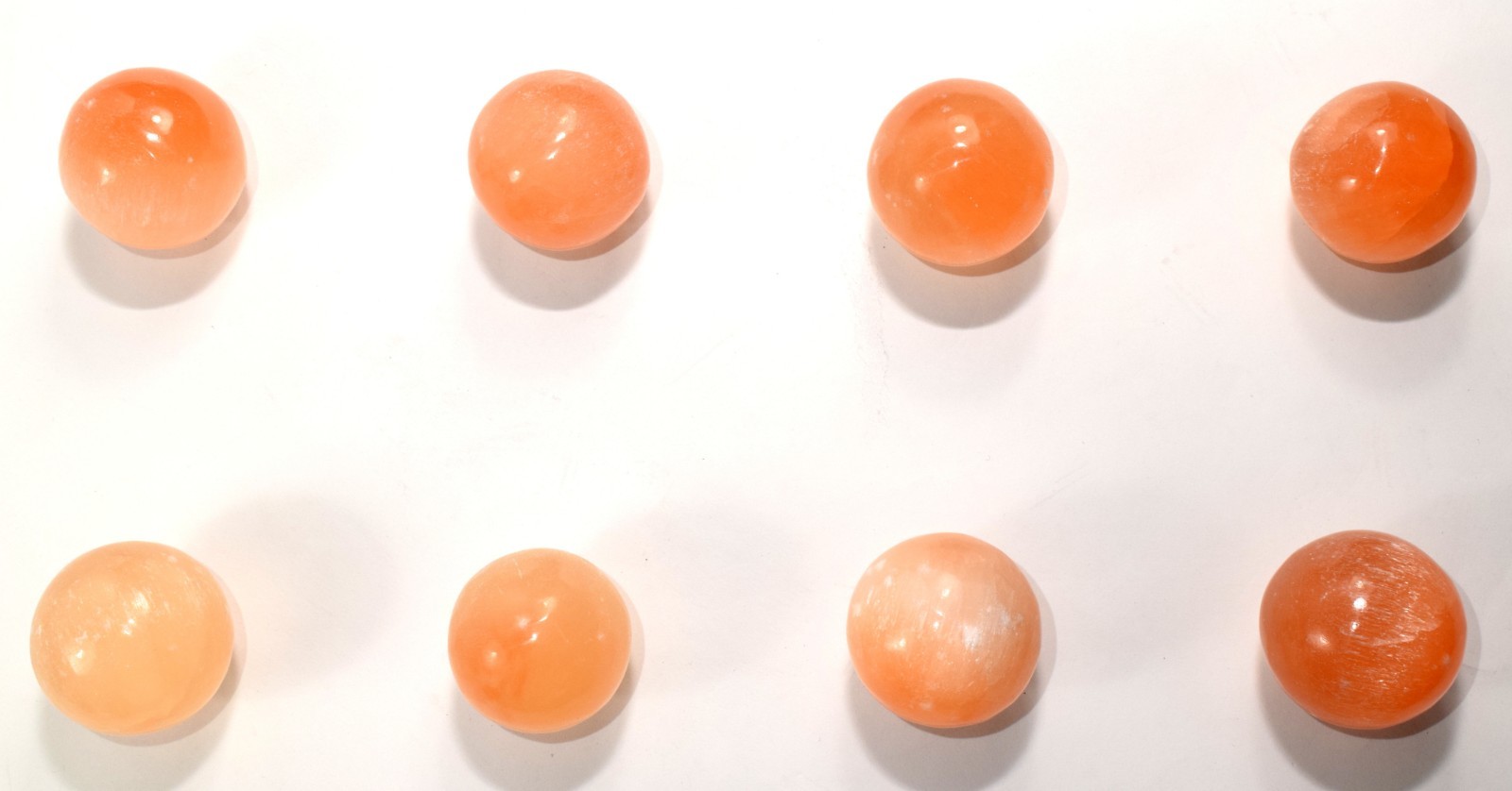 40mm Natural Orange Selenite Sphere Sparkling Crystal Mineral Ball Morocco (1PC)