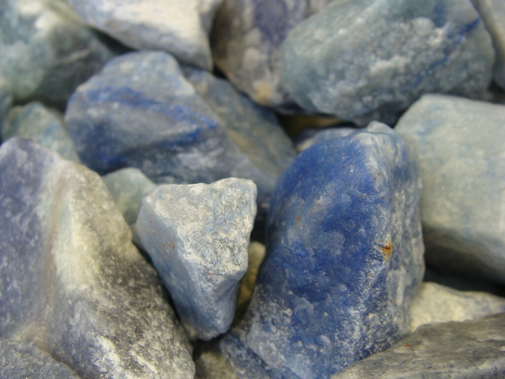 Blue Quartz Rough – Very High Quality – 3000 Carats + a FREE faceted Gemstone