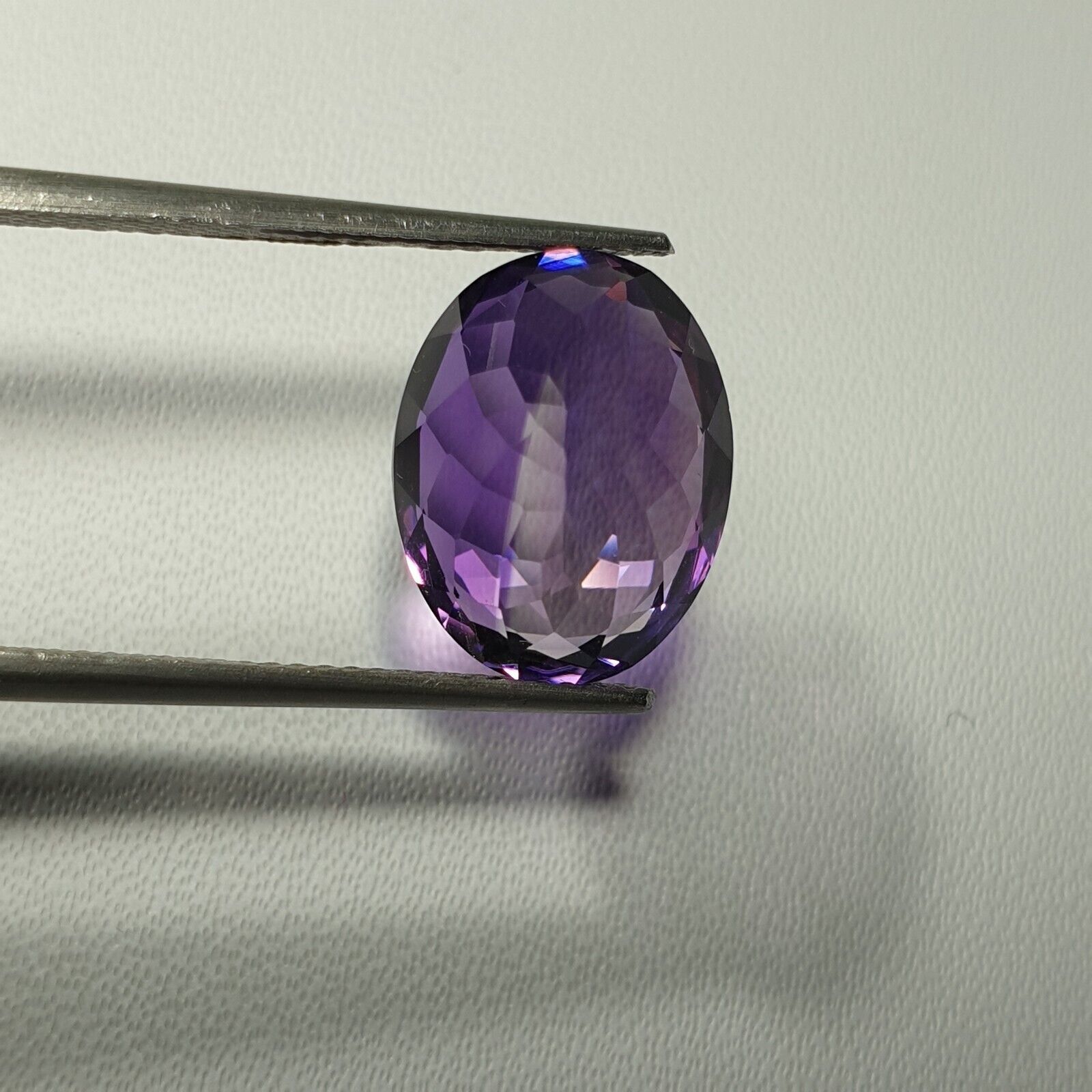 100% Natural Amethyst 10.50×13.50 MM Oval Shape Dark Purple Faceted Cut