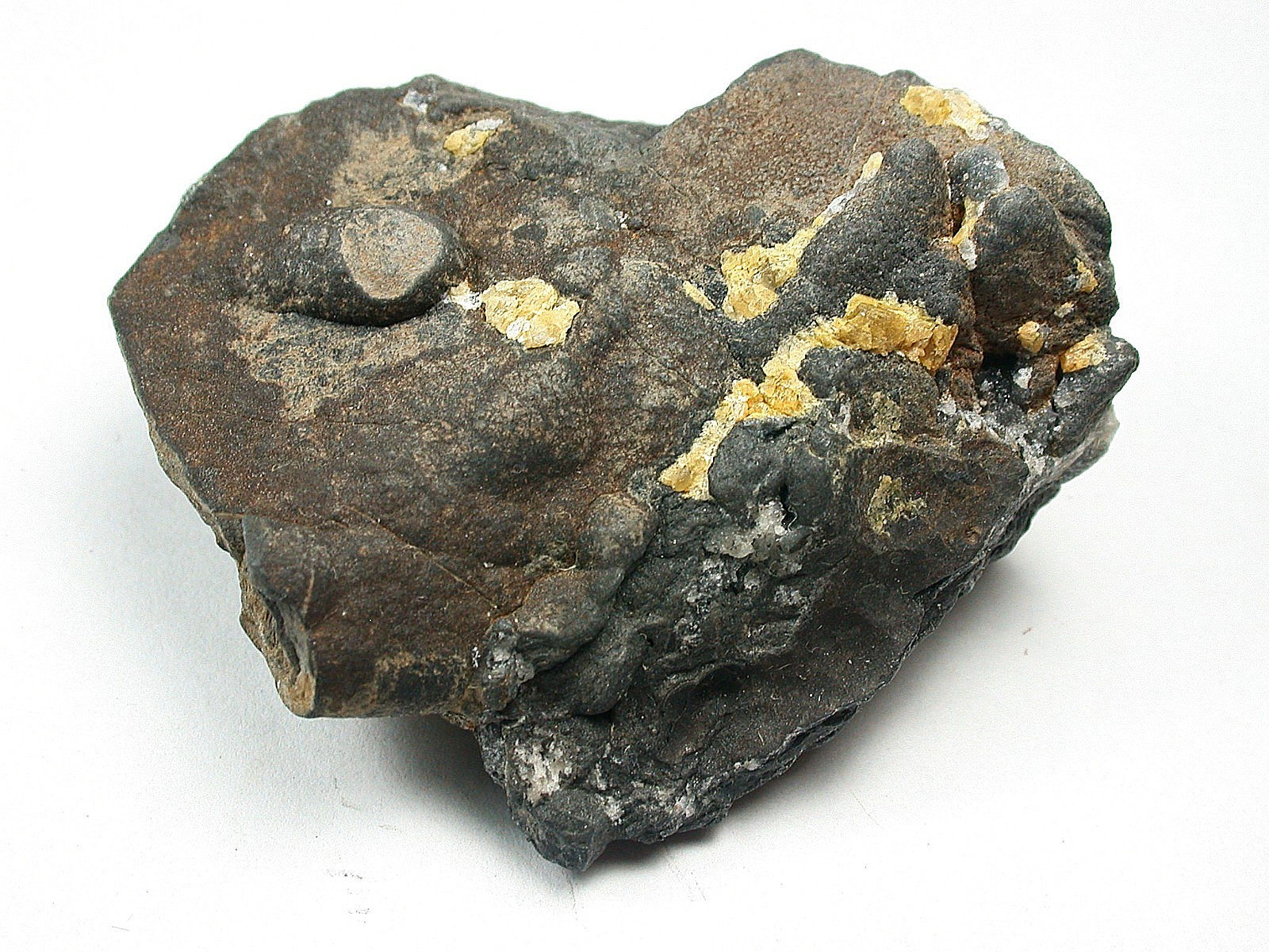MINERALS : BOTRYOIDAL STIBARSEN ON THE MASSIVE MATERIAL, PRIBRAM, CZECH REPUBLIC