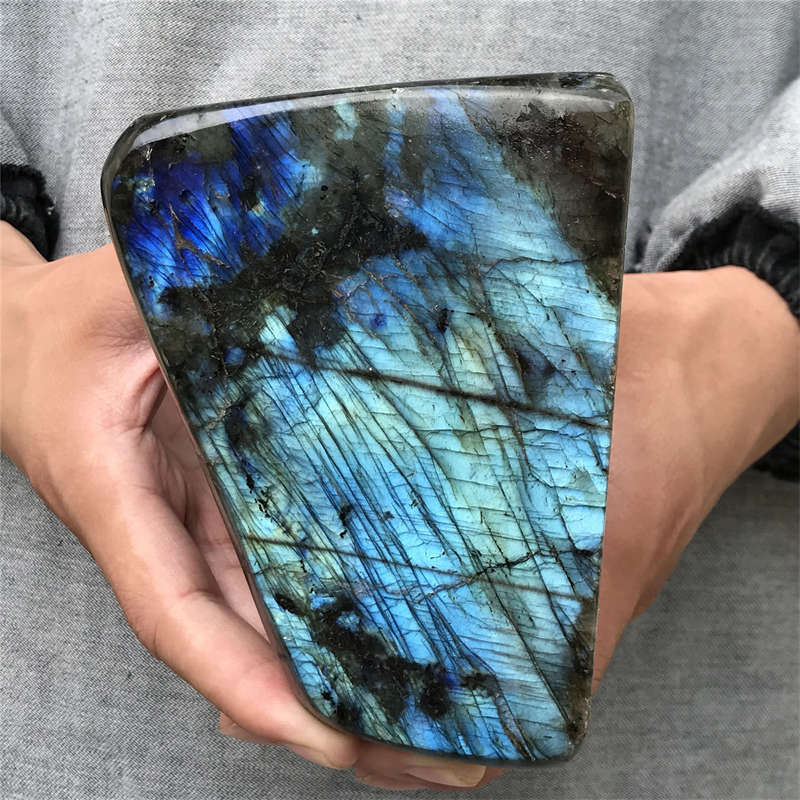 1.18kg Natural Labradorite Quartz Crystal Spectrolite Mineral Reiki healing