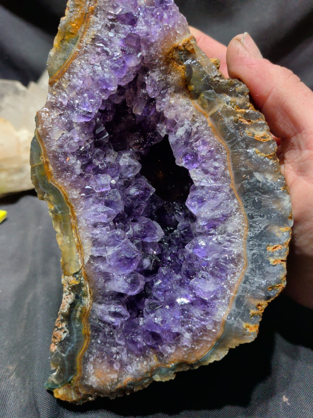 Amethyst “Cave” Deep Purple w/ Rainbow Specimen Natural Form (4lbs 13oz)